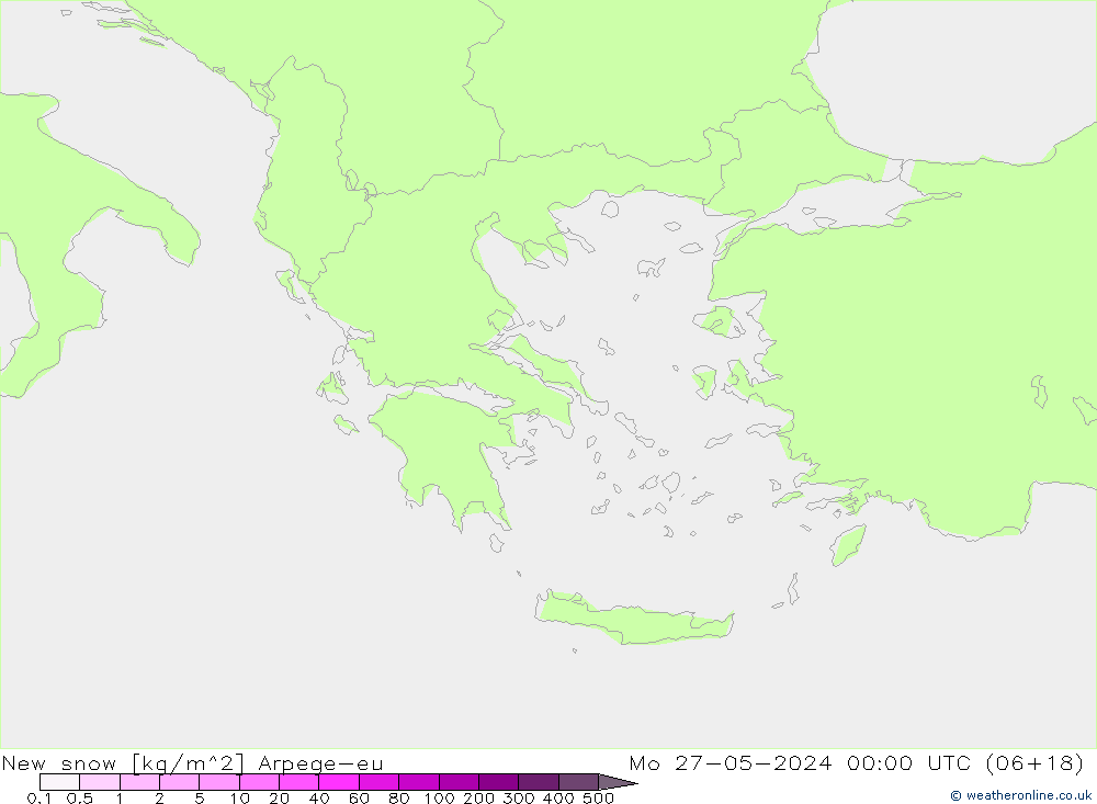 New snow Arpege-eu Mo 27.05.2024 00 UTC