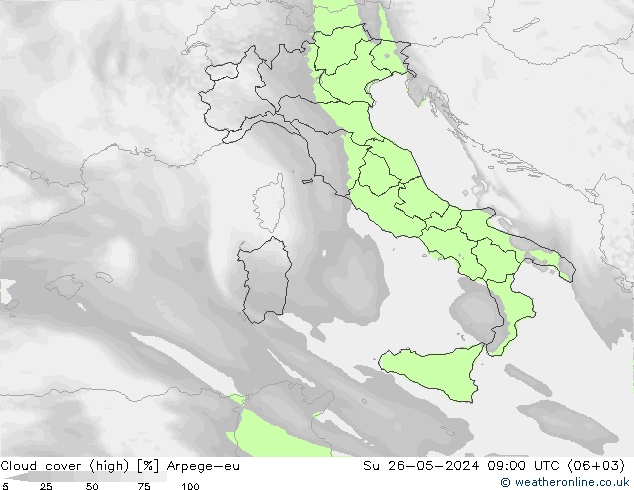 Bewolking (Hoog) Arpege-eu zo 26.05.2024 09 UTC