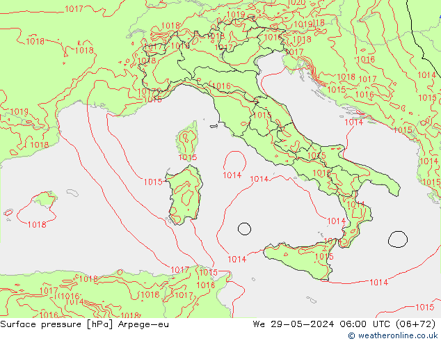 Yer basıncı Arpege-eu Çar 29.05.2024 06 UTC