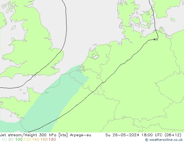 Corriente en chorro Arpege-eu dom 26.05.2024 18 UTC