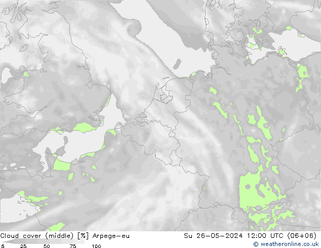 облака (средний) Arpege-eu Вс 26.05.2024 12 UTC