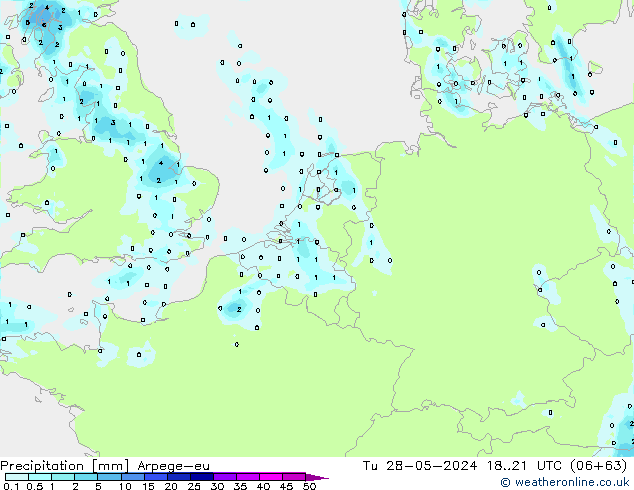 Précipitation Arpege-eu mar 28.05.2024 21 UTC