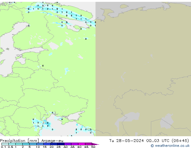 Neerslag Arpege-eu di 28.05.2024 03 UTC