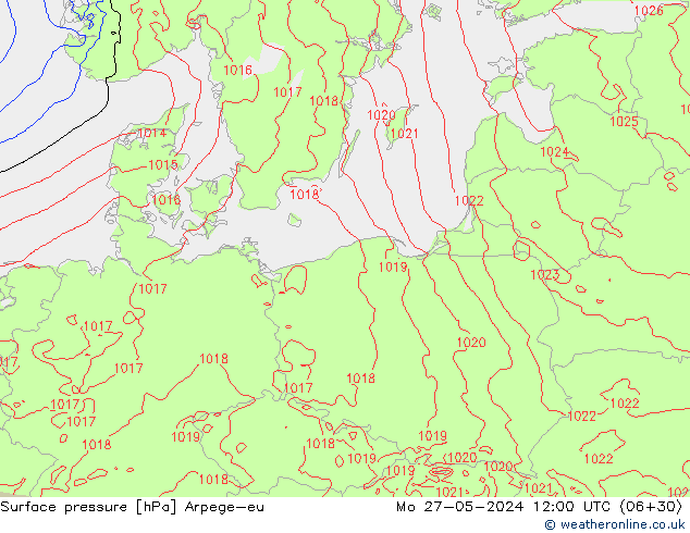 Bodendruck Arpege-eu Mo 27.05.2024 12 UTC