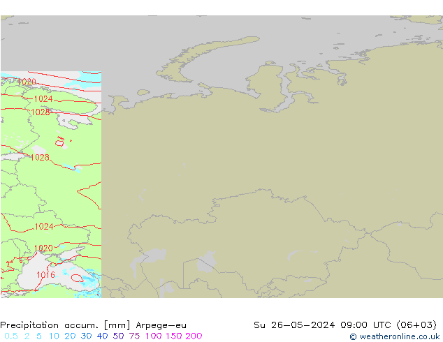 Nied. akkumuliert Arpege-eu So 26.05.2024 09 UTC