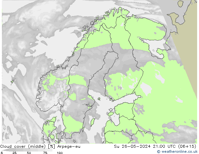 nuvens (médio) Arpege-eu Dom 26.05.2024 21 UTC