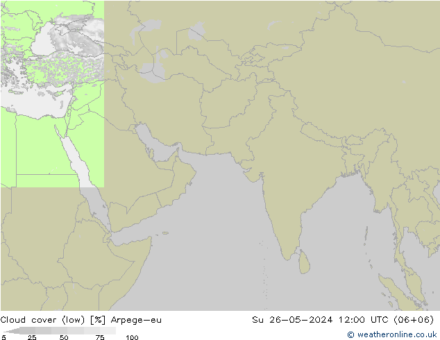Nuages (bas) Arpege-eu dim 26.05.2024 12 UTC