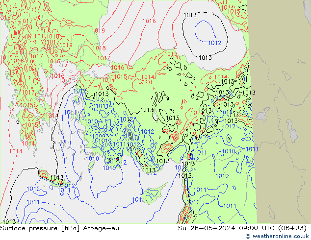 Yer basıncı Arpege-eu Paz 26.05.2024 09 UTC