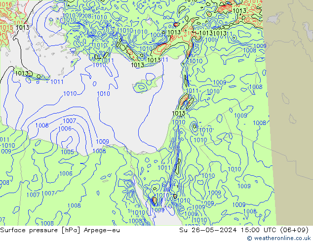 Surface pressure Arpege-eu Su 26.05.2024 15 UTC