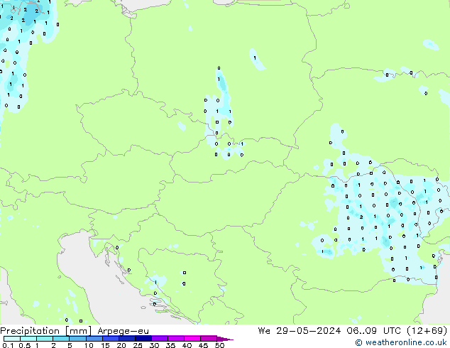 Precipitation Arpege-eu We 29.05.2024 09 UTC