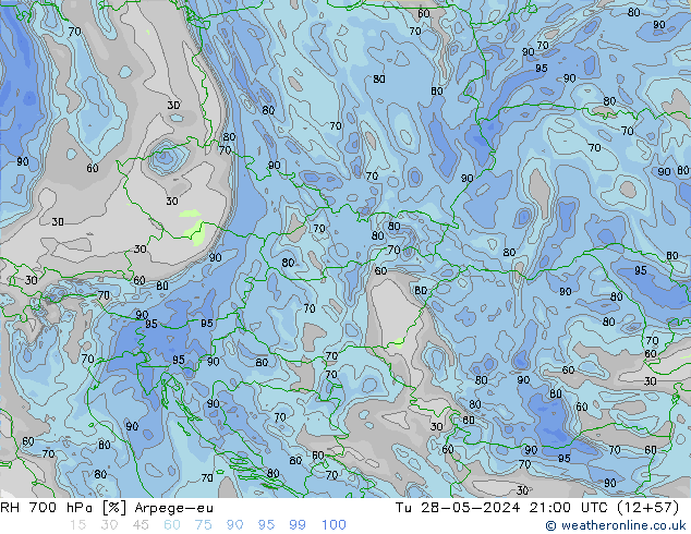 700 hPa Nispi Nem Arpege-eu Sa 28.05.2024 21 UTC