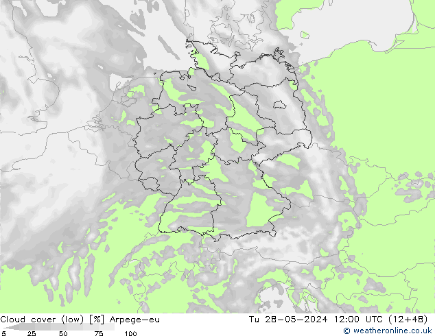 nuvens (baixo) Arpege-eu Ter 28.05.2024 12 UTC