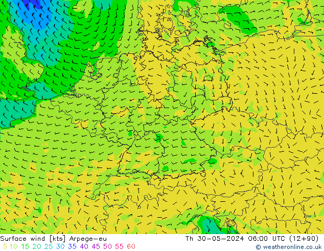  10 m Arpege-eu  30.05.2024 06 UTC