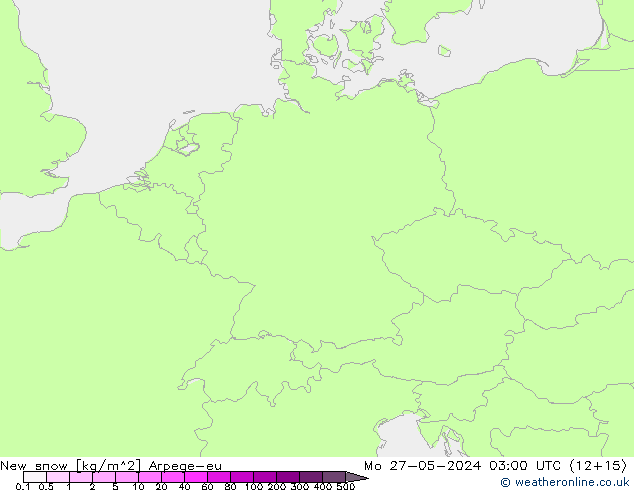 Neuschnee Arpege-eu Mo 27.05.2024 03 UTC