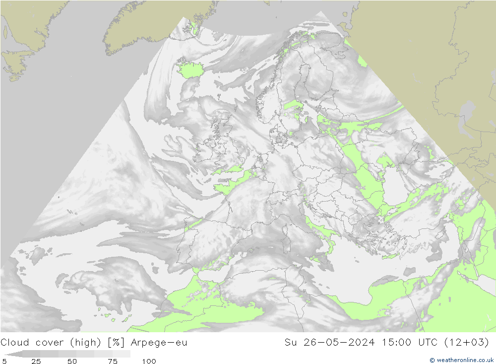 Bewolking (Hoog) Arpege-eu zo 26.05.2024 15 UTC