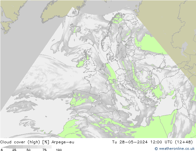 Wolken (hohe) Arpege-eu Di 28.05.2024 12 UTC