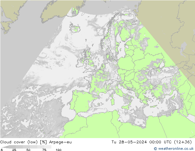 Wolken (tief) Arpege-eu Di 28.05.2024 00 UTC