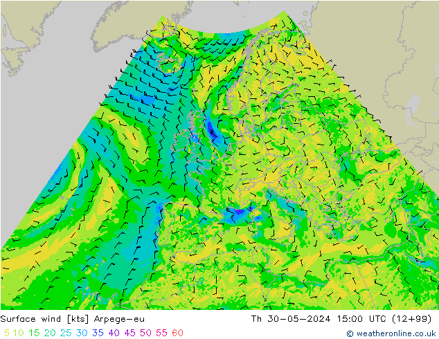 Bodenwind Arpege-eu Do 30.05.2024 15 UTC