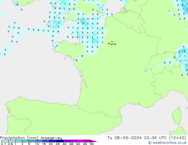 Yağış Arpege-eu Sa 28.05.2024 06 UTC