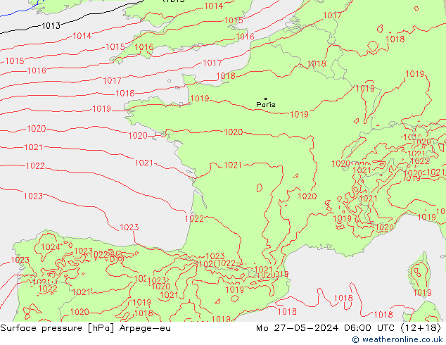 Yer basıncı Arpege-eu Pzt 27.05.2024 06 UTC