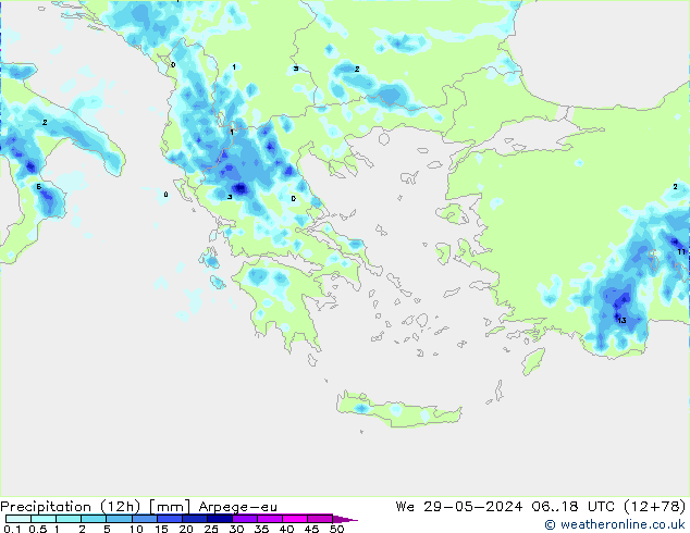 Nied. akkumuliert (12Std) Arpege-eu Mi 29.05.2024 18 UTC