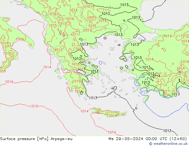 Surface pressure Arpege-eu We 29.05.2024 00 UTC