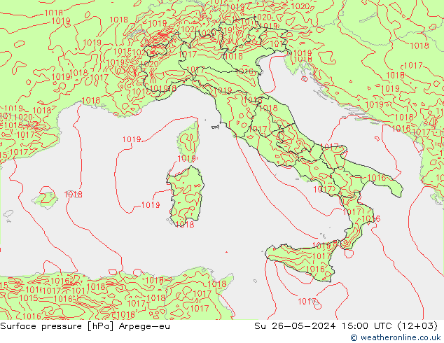 pression de l'air Arpege-eu dim 26.05.2024 15 UTC