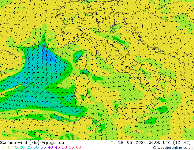 Bodenwind Arpege-eu Di 28.05.2024 06 UTC