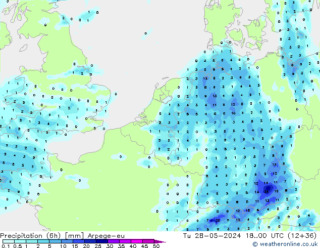 opad (6h) Arpege-eu wto. 28.05.2024 00 UTC