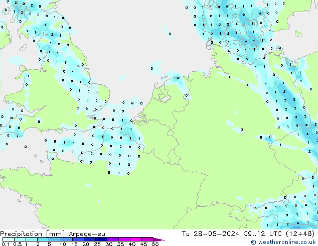 Yağış Arpege-eu Sa 28.05.2024 12 UTC