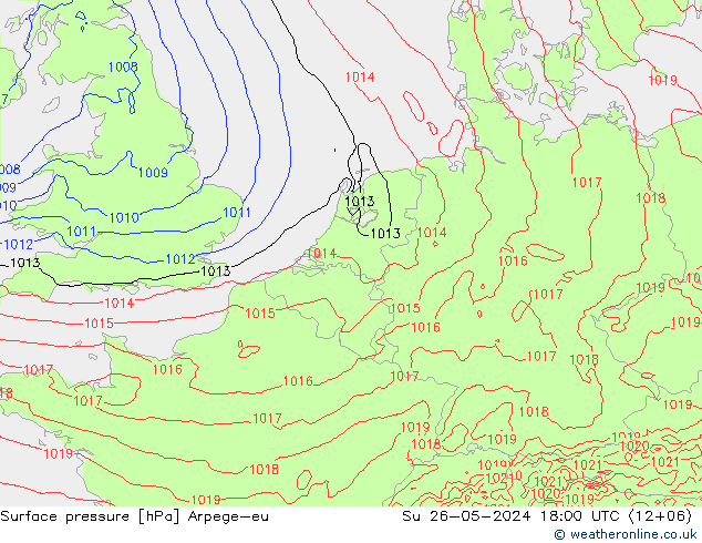 Bodendruck Arpege-eu So 26.05.2024 18 UTC