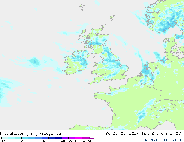 Neerslag Arpege-eu zo 26.05.2024 18 UTC