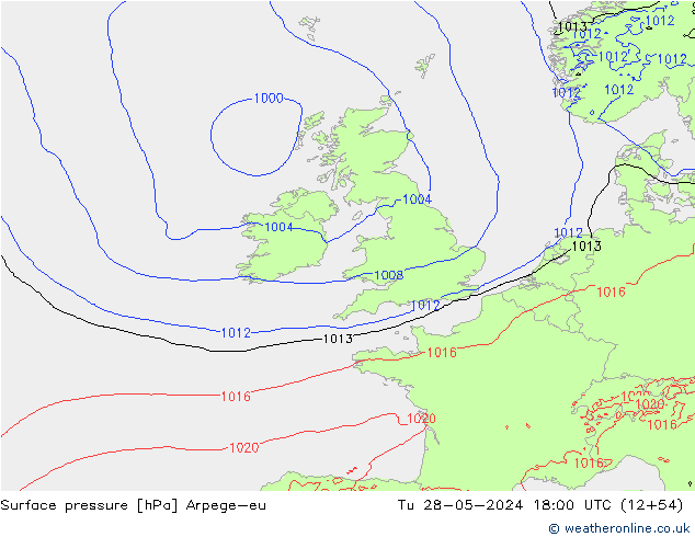 Luchtdruk (Grond) Arpege-eu di 28.05.2024 18 UTC