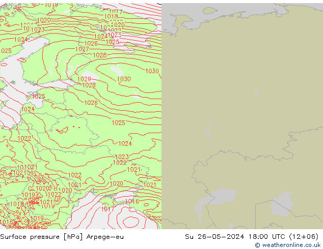 Bodendruck Arpege-eu So 26.05.2024 18 UTC