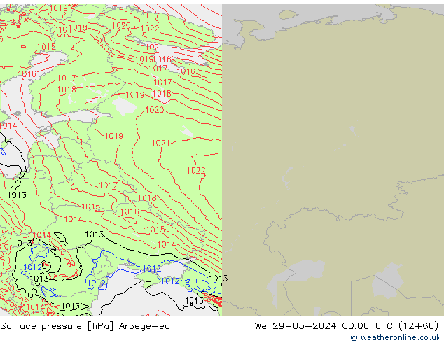 Luchtdruk (Grond) Arpege-eu wo 29.05.2024 00 UTC