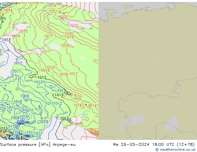 ciśnienie Arpege-eu śro. 29.05.2024 18 UTC