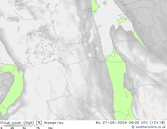 Bewolking (Hoog) Arpege-eu ma 27.05.2024 06 UTC