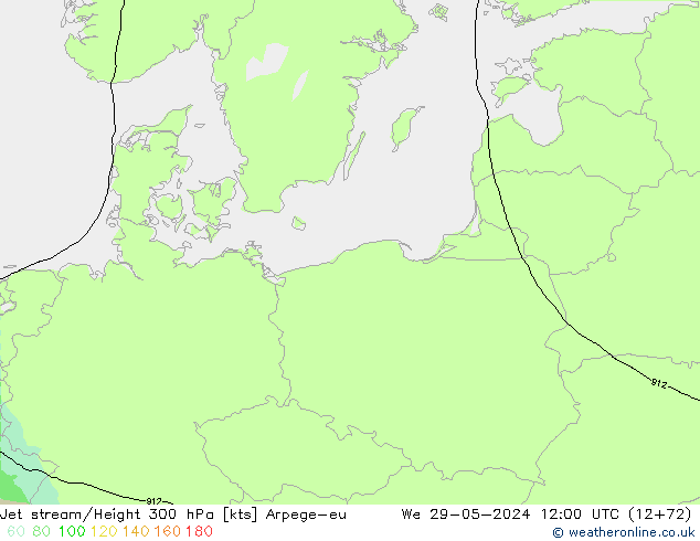 Jet Akımları Arpege-eu Çar 29.05.2024 12 UTC