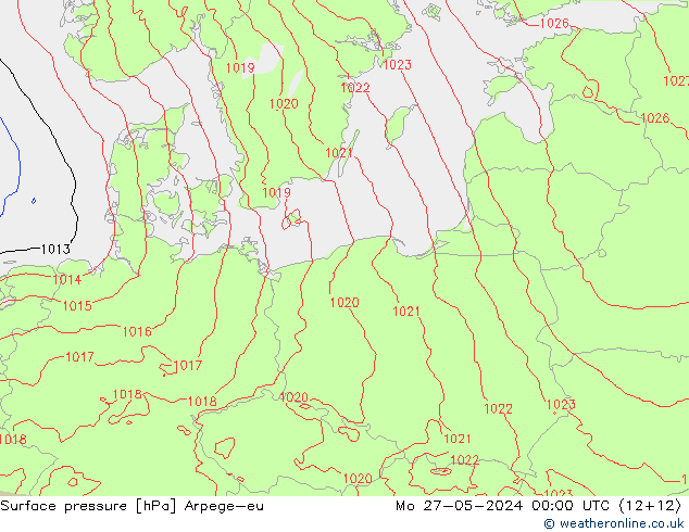 ciśnienie Arpege-eu pon. 27.05.2024 00 UTC