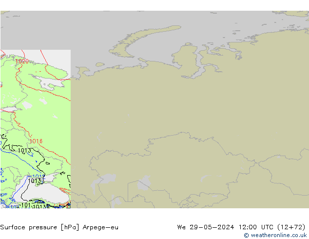 Yer basıncı Arpege-eu Çar 29.05.2024 12 UTC