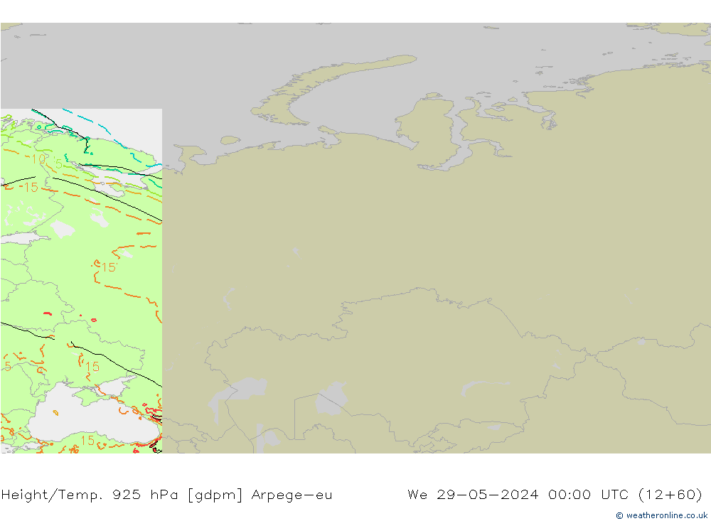 Hoogte/Temp. 925 hPa Arpege-eu wo 29.05.2024 00 UTC