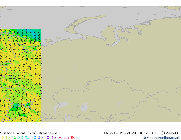  10 m Arpege-eu  30.05.2024 00 UTC