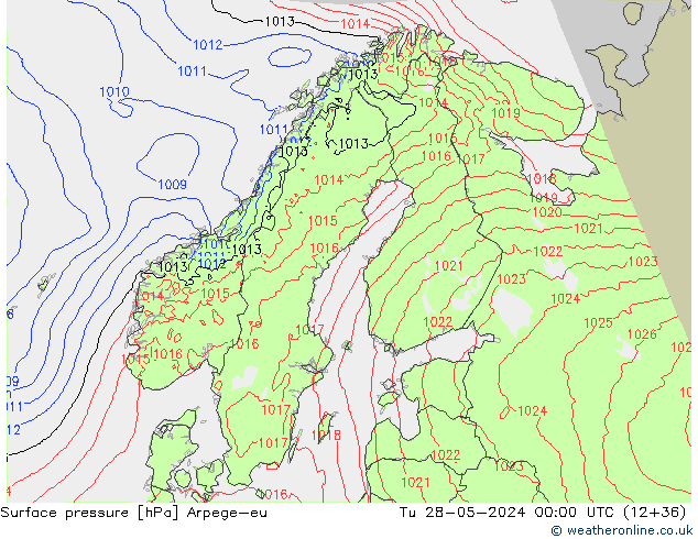 Luchtdruk (Grond) Arpege-eu di 28.05.2024 00 UTC