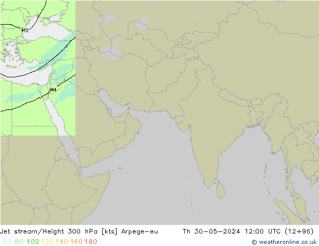 Jet stream Arpege-eu Qui 30.05.2024 12 UTC