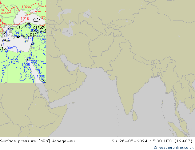 Presión superficial Arpege-eu dom 26.05.2024 15 UTC