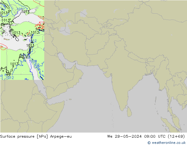Yer basıncı Arpege-eu Çar 29.05.2024 09 UTC