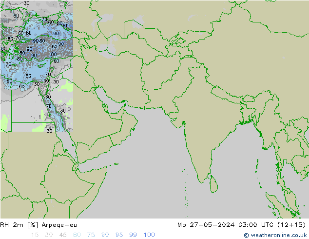 RH 2m Arpege-eu Po 27.05.2024 03 UTC