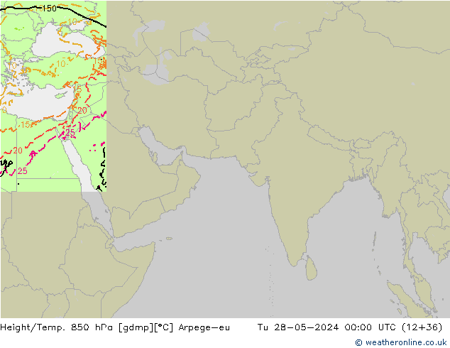 Height/Temp. 850 hPa Arpege-eu mar 28.05.2024 00 UTC