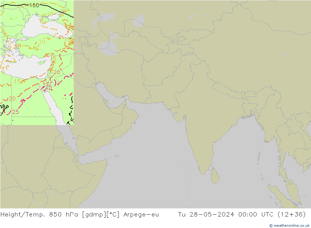Height/Temp. 850 hPa Arpege-eu  28.05.2024 00 UTC