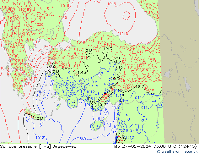 Luchtdruk (Grond) Arpege-eu ma 27.05.2024 03 UTC